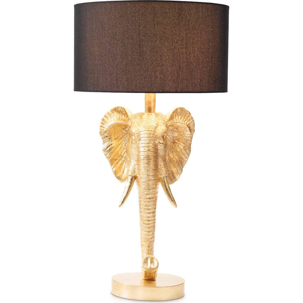 elephant gold table lamp   