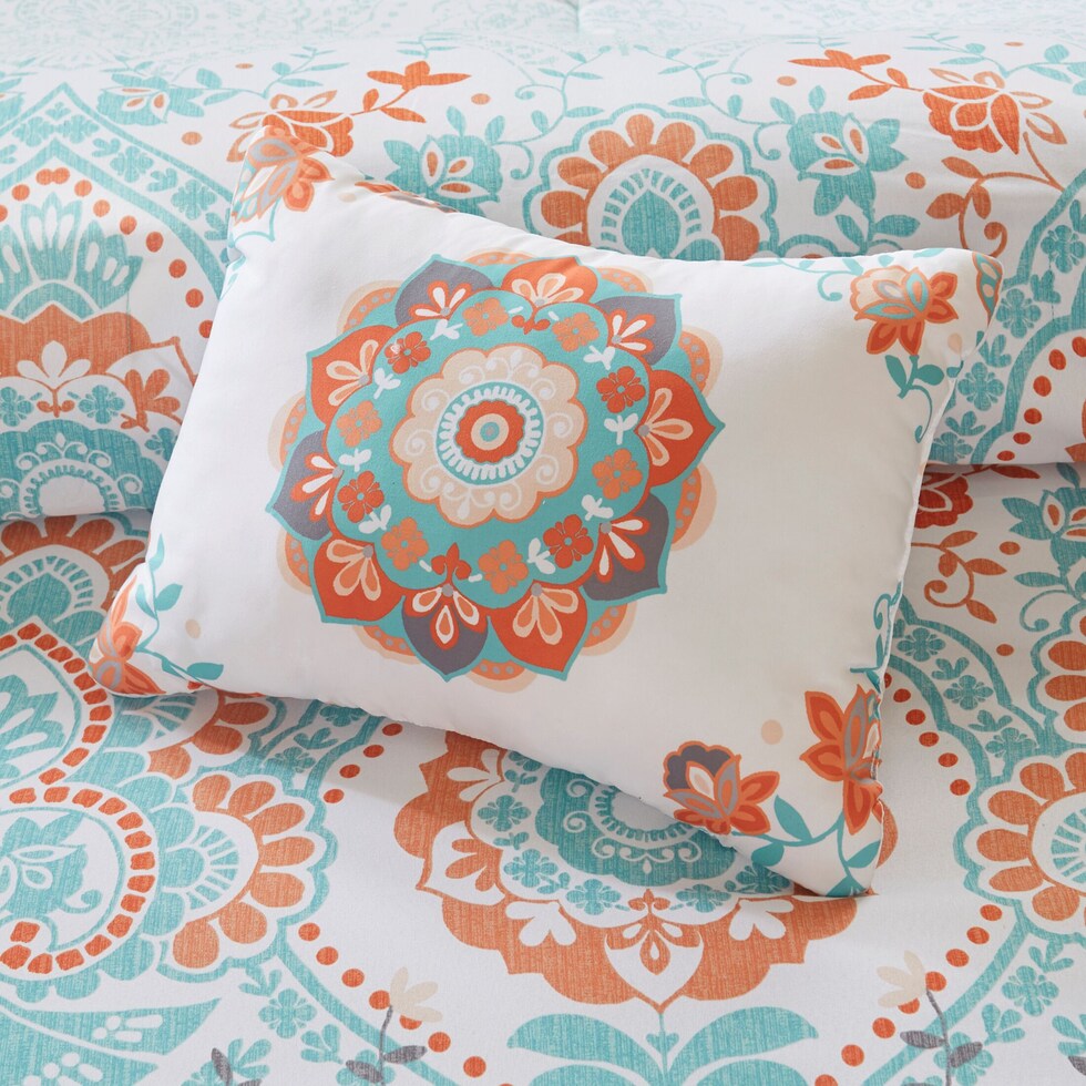 eliana blue queen bedding set   