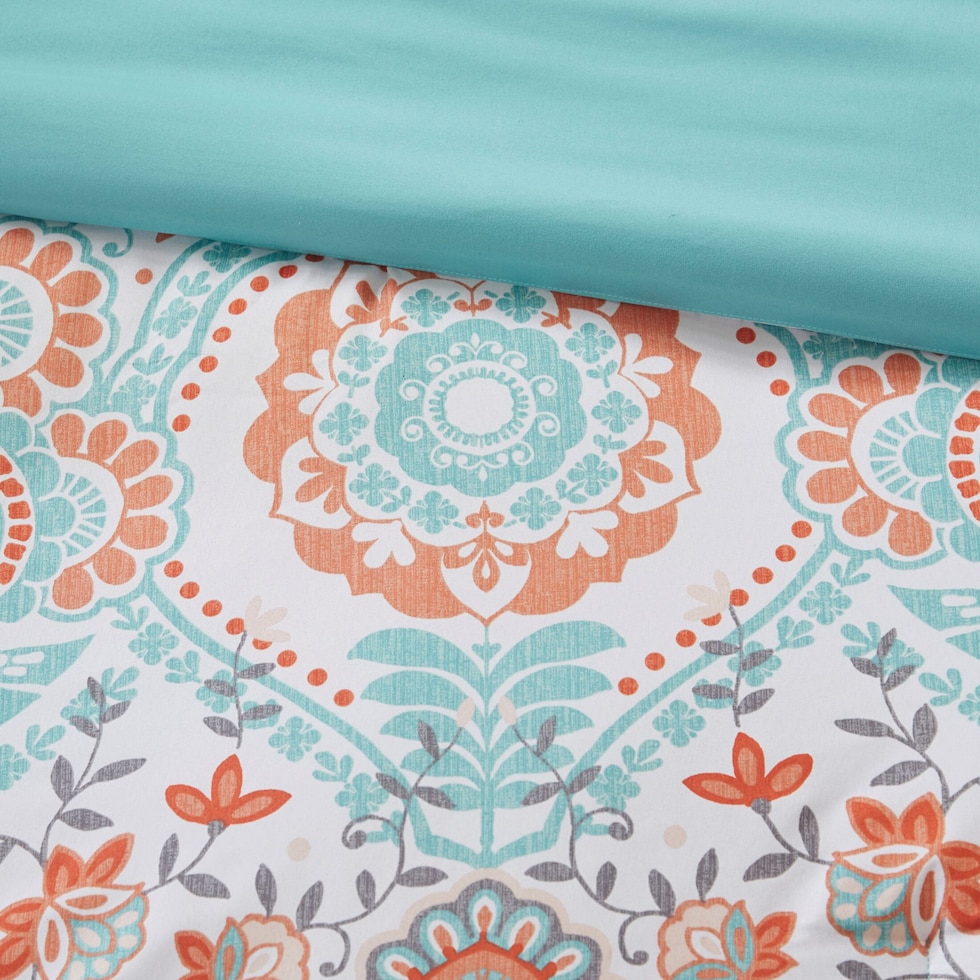 eliana blue queen bedding set   