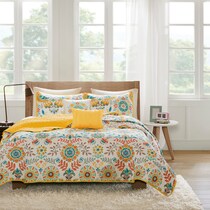 eliana multicolor full queen bedding set   