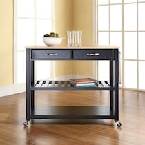 elias black kitchen cart   