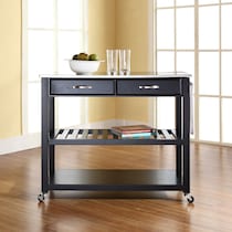 elias black kitchen cart   