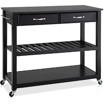 elias black kitchen cart   