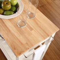 elias white kitchen cart   