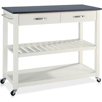 elias white kitchen cart   