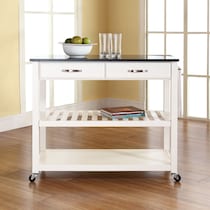 elias white kitchen cart   
