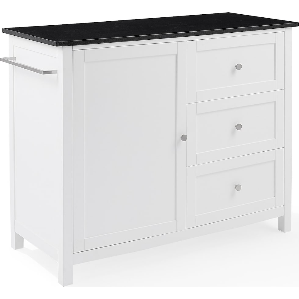 elio white black granite kitchen island   