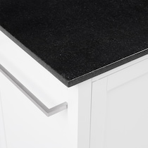 elio white black granite kitchen island   