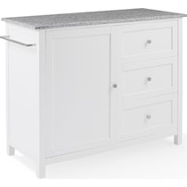 elio white gray granite kitchen island   