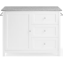 elio white gray granite kitchen island   