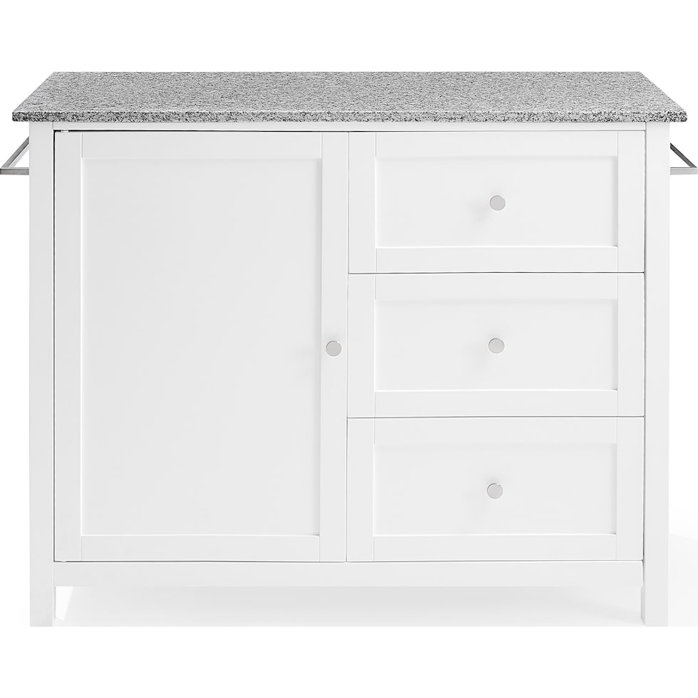 elio white gray granite kitchen island   