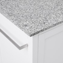 elio white gray granite kitchen island   