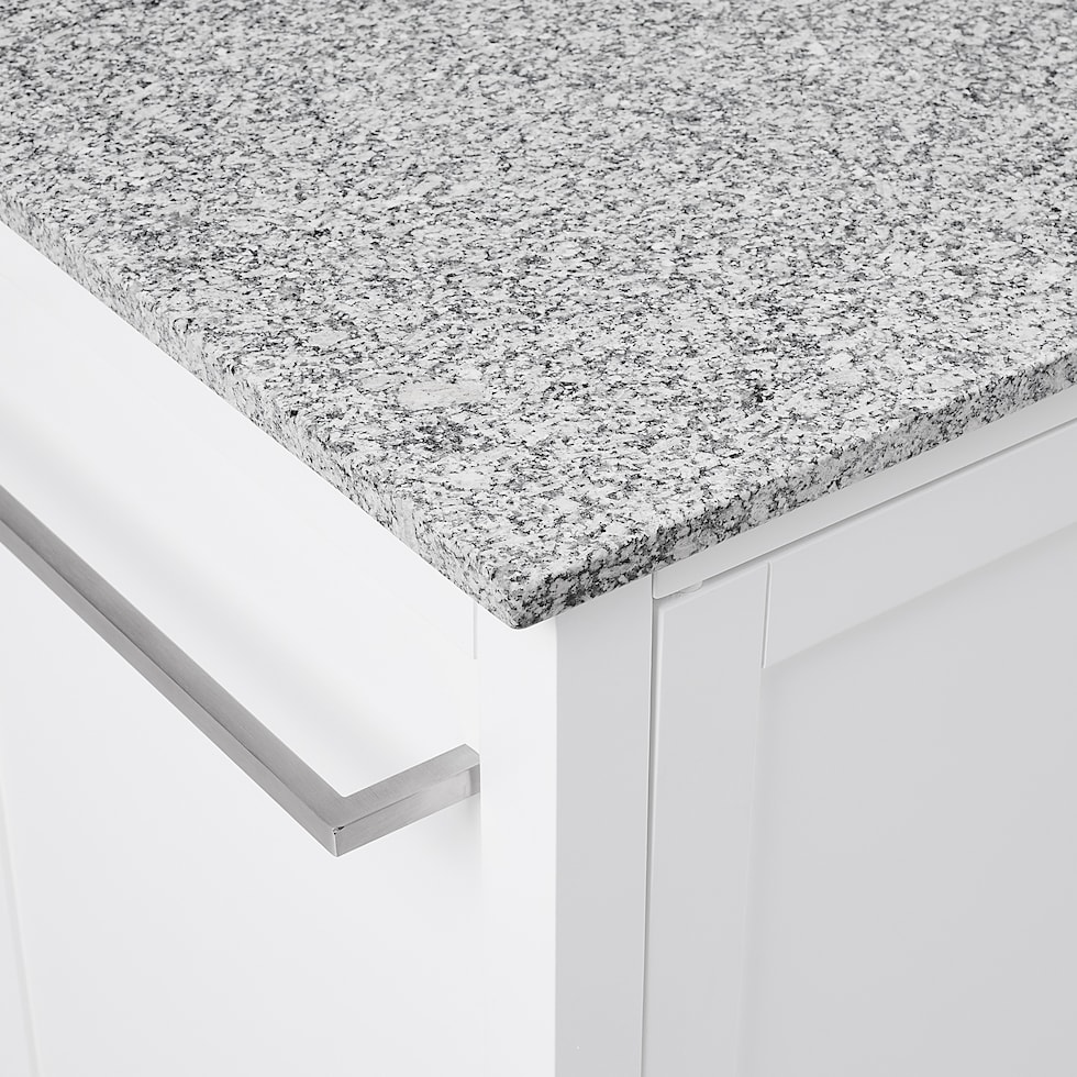 elio white gray granite kitchen island   