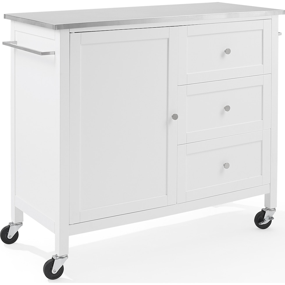 elio white kitchen island   