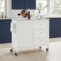 elio white kitchen island   
