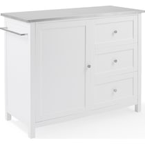 elio white kitchen island   