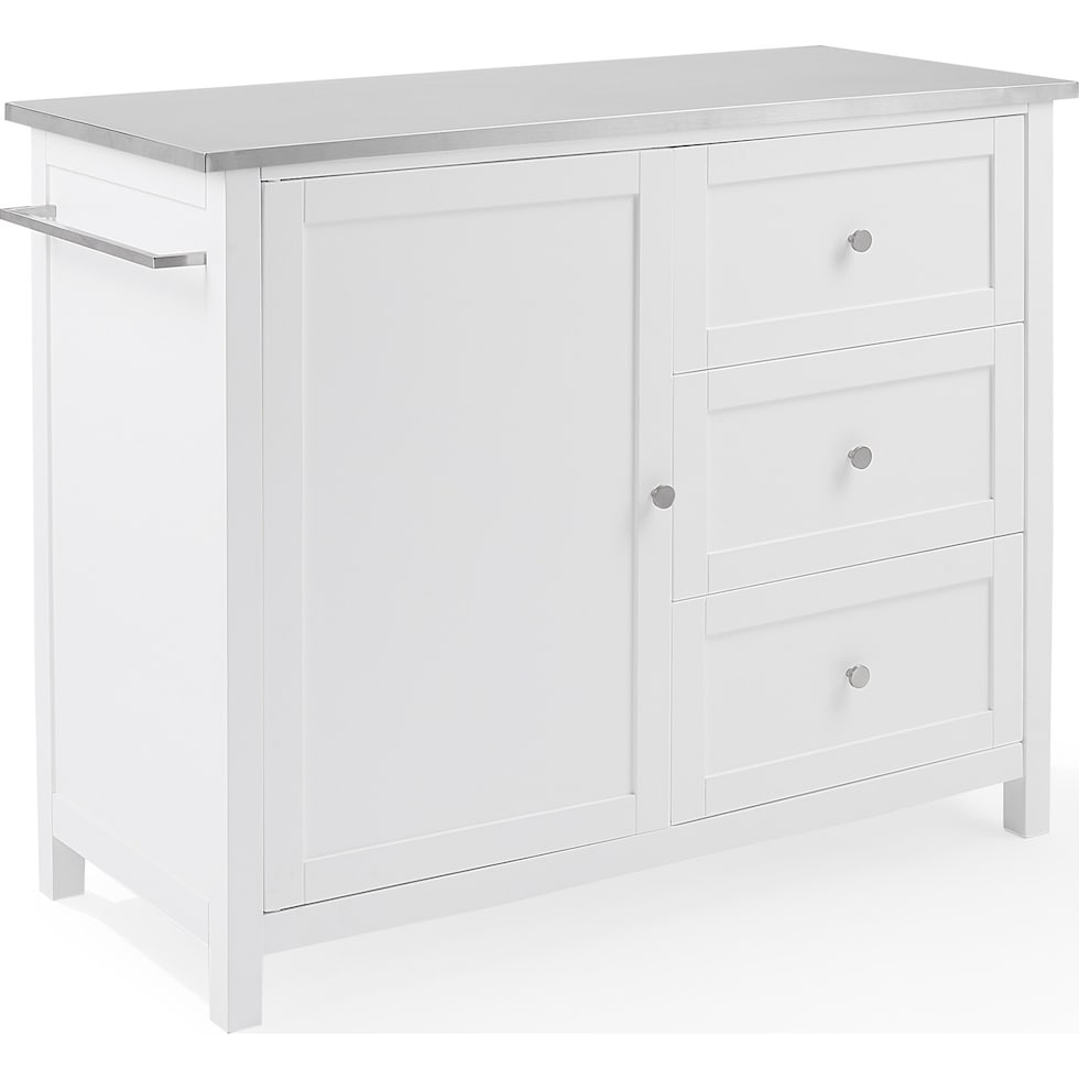elio white kitchen island   