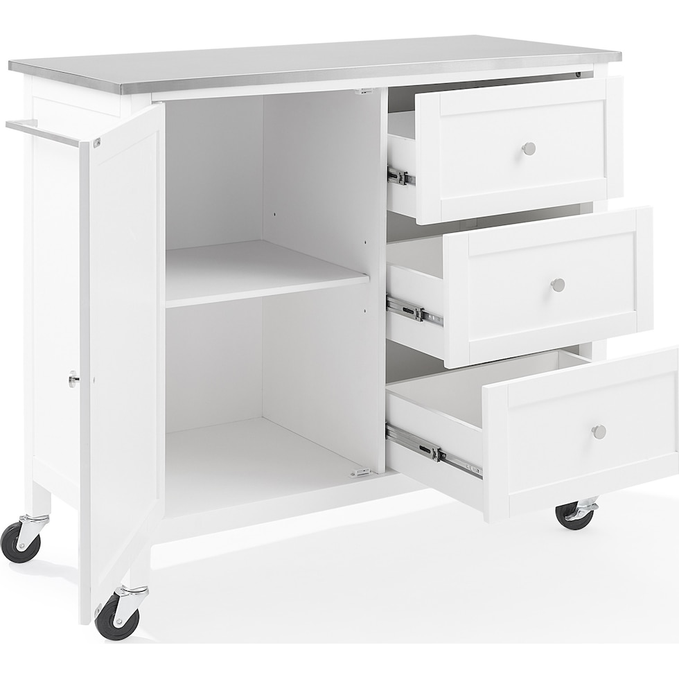 elio white kitchen island   