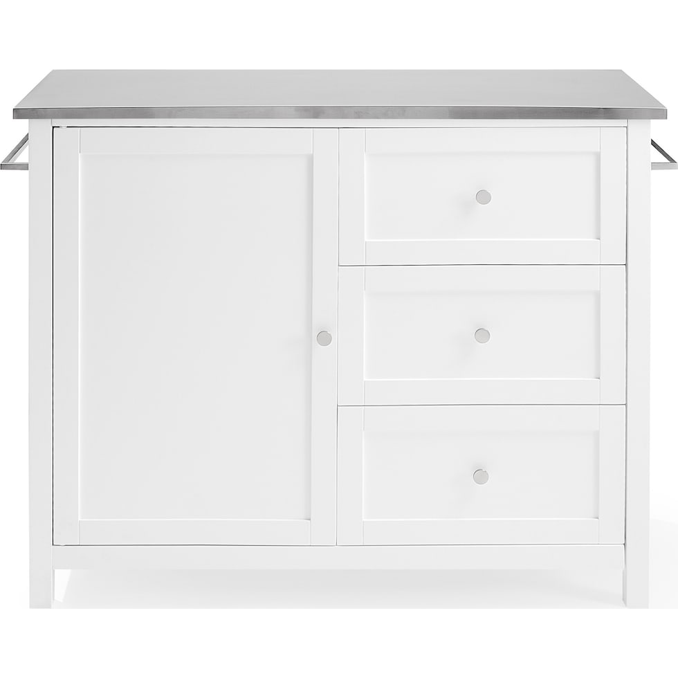 elio white kitchen island   