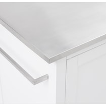 elio white kitchen island   