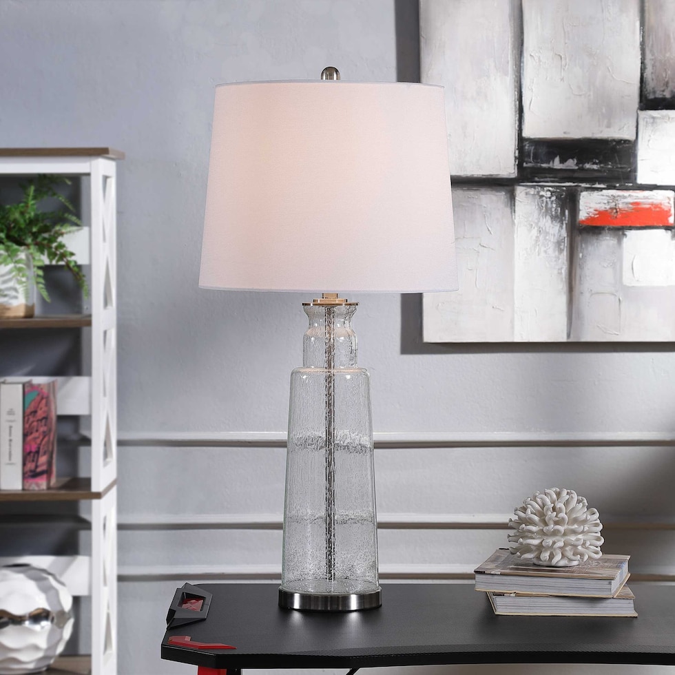 elior silver table lamp   