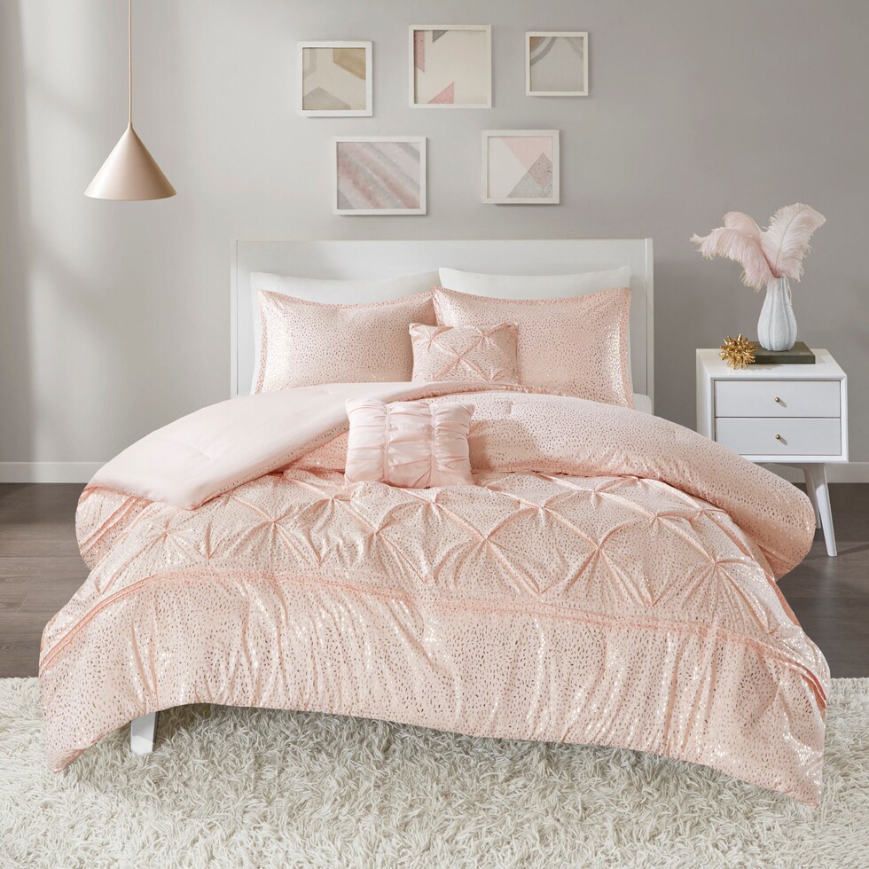 elise pink twin bedding set   