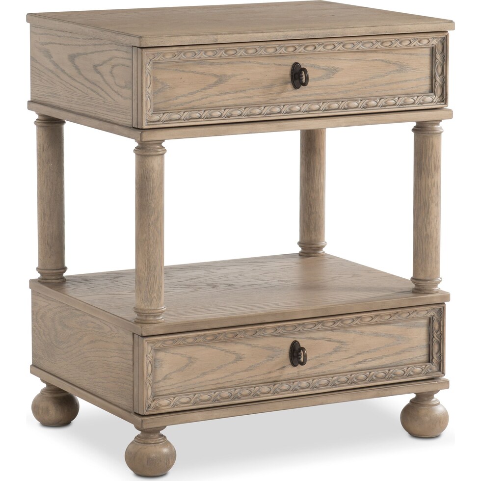 ella light brown nightstand   