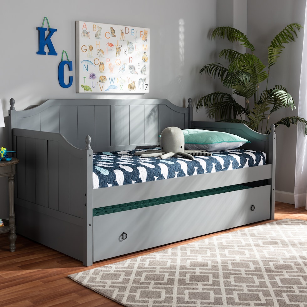 ellamay gray twin bed   