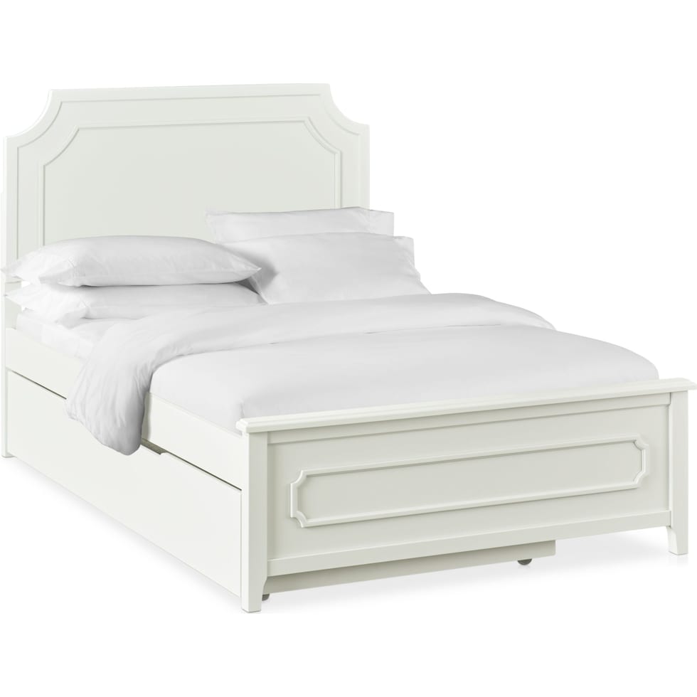 elle gray full bed with trundle   