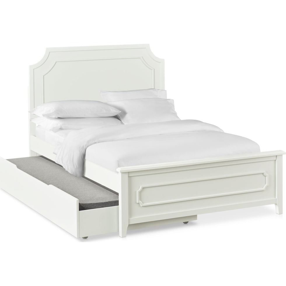 elle gray full bed with trundle   