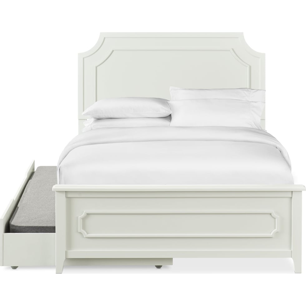 elle gray full bed with trundle   