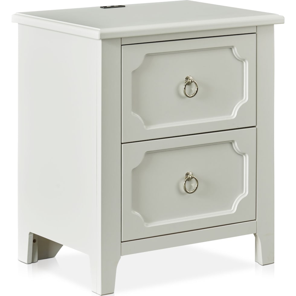 elle gray nightstand   