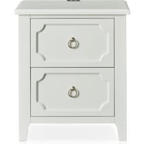 elle gray nightstand   