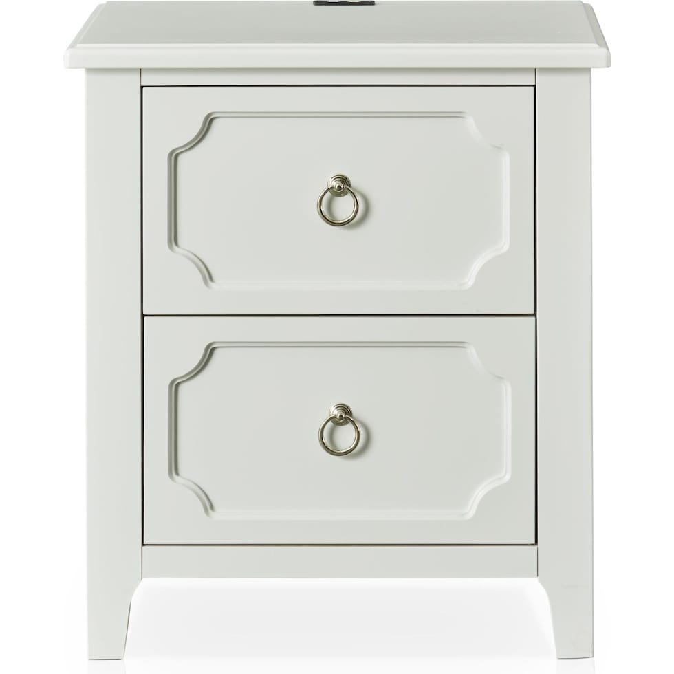 elle gray nightstand   