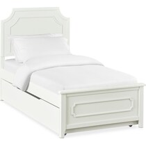 elle gray twin bed with trundle   