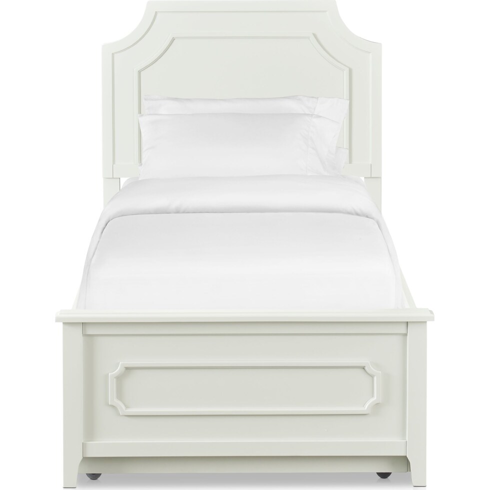 elle gray twin bed with trundle   