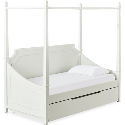 Elle Twin Trundle Canopy Daybed - Gray