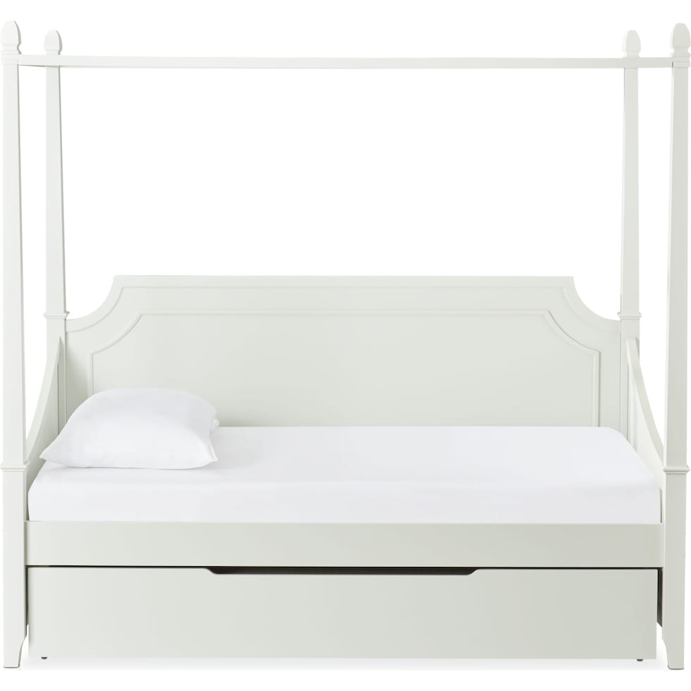 elle gray twin bed with trundle   