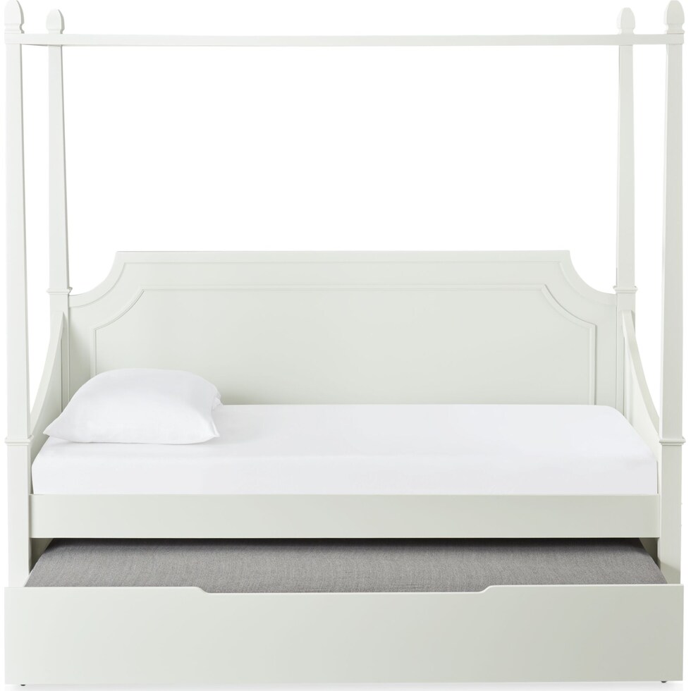 elle gray twin bed with trundle   