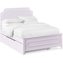 elle purple full bed with trundle   