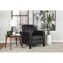 ellington black accent chair   