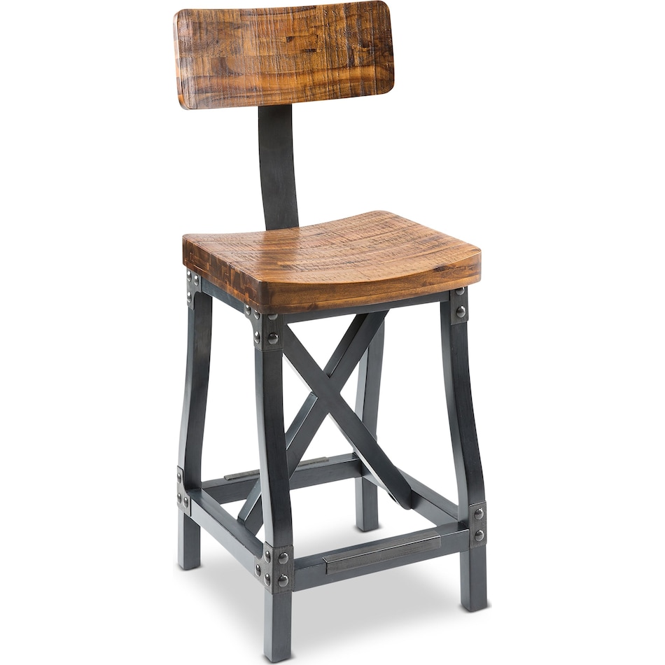 elliot dark brown bar stool   