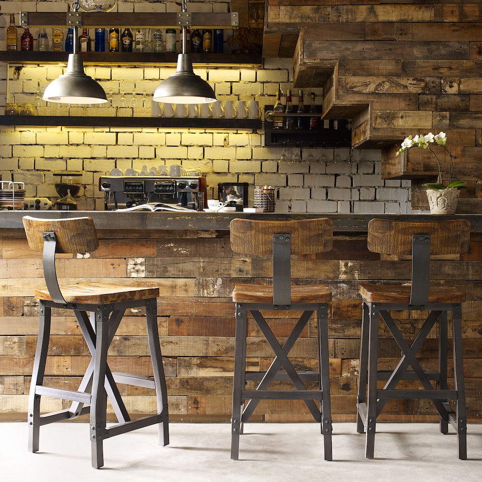 elliot dark brown bar stool   