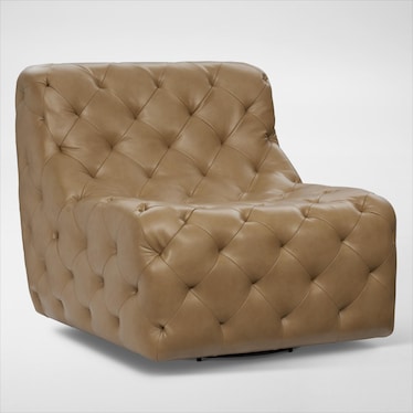 Elliot Armless Swivel Accent Chair - Camel