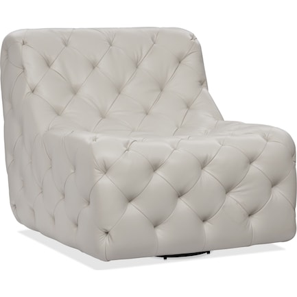 Elliot Armless Swivel Accent Chair - Ivory