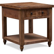 ellis dark brown end table   