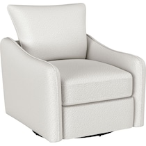 ellorie white swivel glider chair   