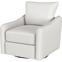 ellorie white swivel glider chair   