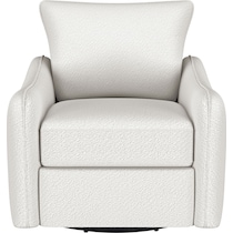 ellorie white swivel glider chair   