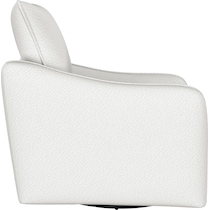 ellorie white swivel glider chair   